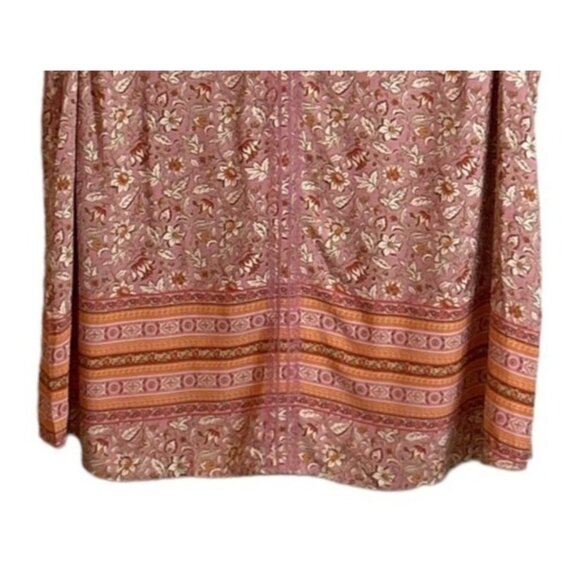 Daniel Rainn Women's Floral Print Tie Front Sleeveless Blouse Coral Size 2X NWT - Picture 3 of 4